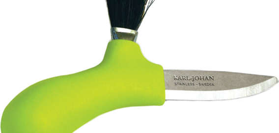 CHAMPIGNON VERT - LAME 62MM - MANCHE POLYMERE - BROSSE CRIN DE CHEVAL - ETUI POL