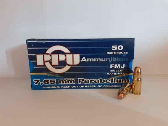 CART PPU PARTIZAN CAL.7.65 PARA / .30 LUGER FMJ X50