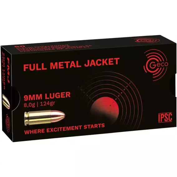 MUNITIONS GECO 9X19MM FMJ (X50)