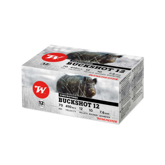 CARTOUCHES WINCHESTER CHEVROTINES BUCKSHOT - CAL. 12/70