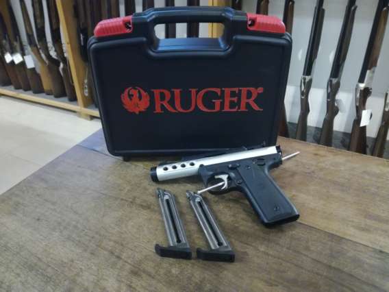 RUGER MARK IV 22 LR, GRIS ANODIS, FILETE 1/2-28