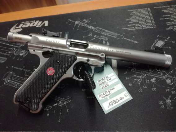 RUGER MARK IV 22 LR, 5.1/2" 10CPS INOX TARGET CANON BULL FILETE 40126