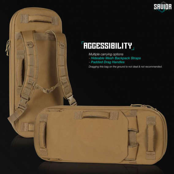 SAC A DOS SAVIOR COVERT 30" RIFLE CASE COULEUR TAN – Image 3