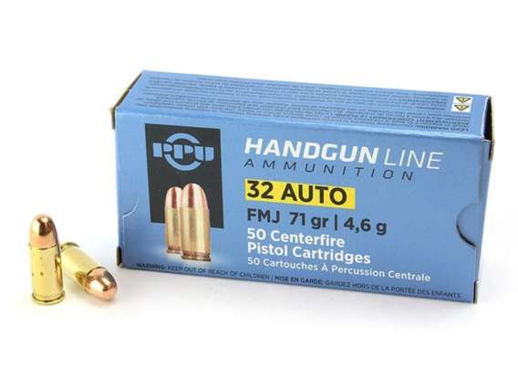 MUNITIONS PPU 32 ACP FMJ, 71 GRAINS