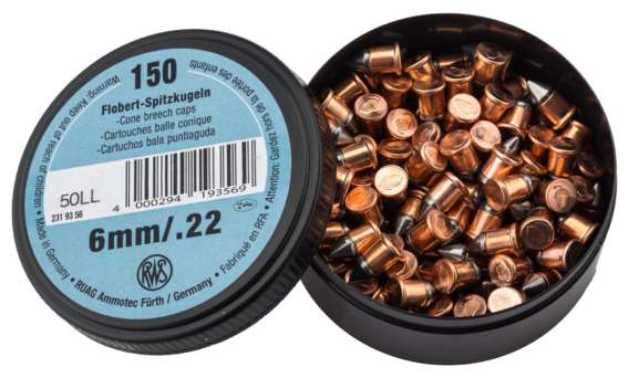 BOITE DE 150 BOSQUETTES CAL. 6 MM / .22