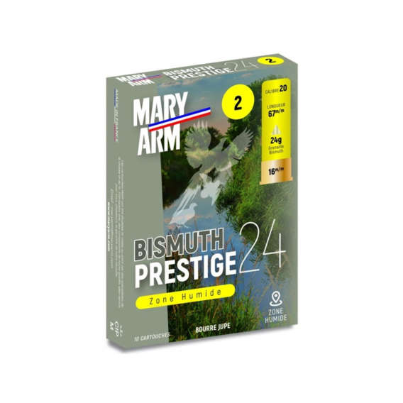 MUNITIONS MARY ARM CALIBRE 20/67, 24G BISMUTH PRESTIGE PB6 X10