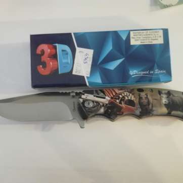 COUTEAU ALBAINOX JABALI LAME 8.5 CM, MOTIF CHASSE/SANGLIER