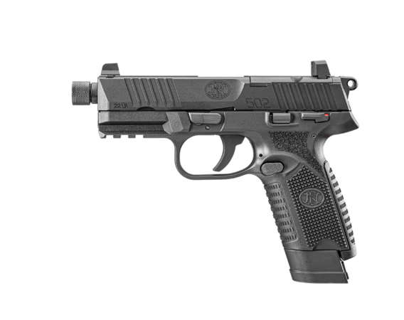 PISTOLET FN HERSTAL FN 502, CALIBRE 22 LR, CHARGEURS 10 ET 15, FILETAGE 1/2X28 N – Image 4