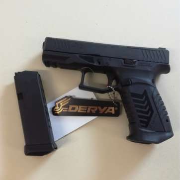 PISTOLET DERYA DY9, NOIR, CAL 9X19, OR, 2X15 CPS + 4 GRIPS