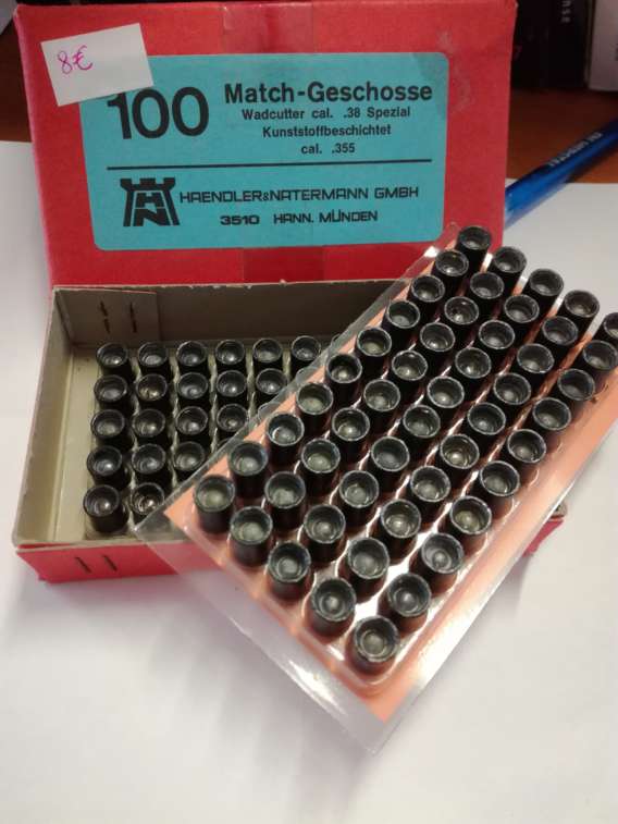 BOITE DE 100 OGIVES PLOMBS WADCUTTER 38 SP (355) – Image 2