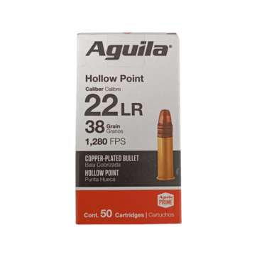 MUNITIONS AGUILA 22 LR HOLLOW POINT 38 GRS HAUTE VELOCITE X50