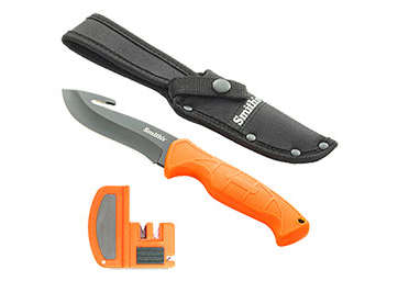 COUTEAU SKINNER + ETUI + AFFUTEUR  SMITH'S