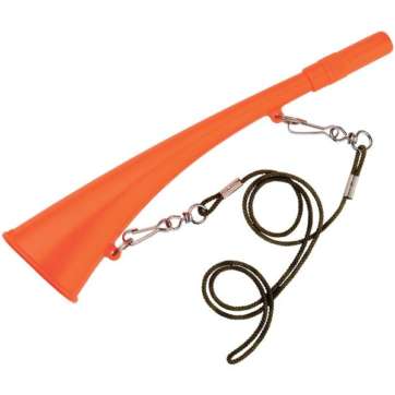 CORNE DE CHASSE 25 CM ORANGE + CORDON