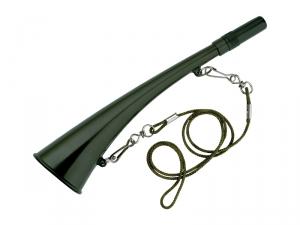 CORNE DE CHASSE KAKI 25 CM + CORDON