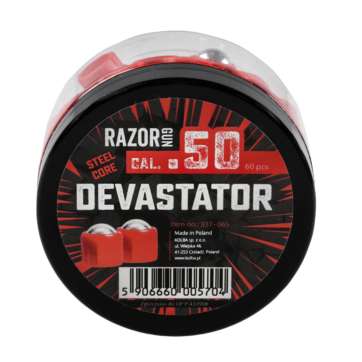 60 BALLES ACIER DEVASTATOR ROUGES HDR50 / TR50 -