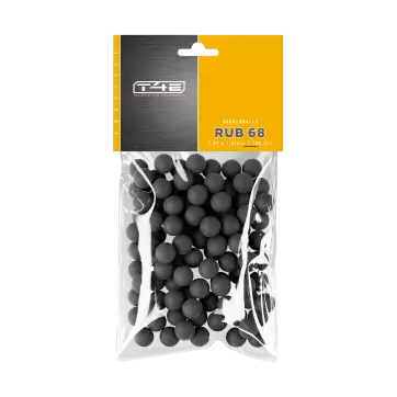 SACHET DE 100 BILLES CAOUTCHOUC ENTRAINEMENT CALIBRE 68