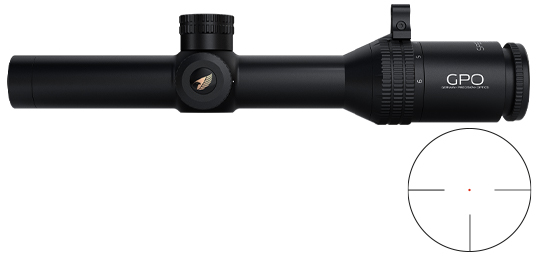 LUNETTE GPO SPECTRA 6X 1-6X24 - RETICULE FIBRE DE VERRE G3 DRIVE IL SFP (MRAD)