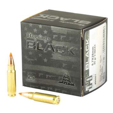 MUNITIONS HORNADY 5.7X28MM 40GRS V-MAX BLACK BTE DE 25