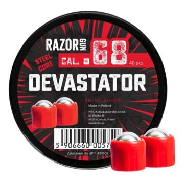 40 BALLES ACIER DEVASTATOR ROUGES POUR HDS68