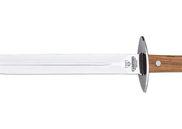 DAGUE CUDEMAN LAME 240 MM MANCHE OLIVIER ETUI CUIR