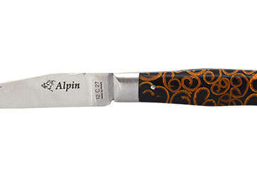 COUTEAU ALPIN CHEVALERIAS LAME 110MM MANCHE CANNELLE NOIR