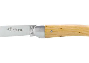 COUTEAU CHEVALERIAS LE MASSU - LAME 85MM - 1 MITRE FER - MANCHE GENEV