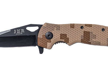 COUTEAU PLIANT JKR LAME 80 MM MA,CHE FIBRE CLIP CEINTURE