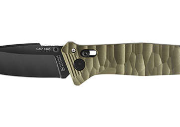 COUTEAU CAC CS200 LISE TOXIFIE 3 FONCTIONS, KAKI LAME 85 MM, MACNHE PA6 CLIP REV