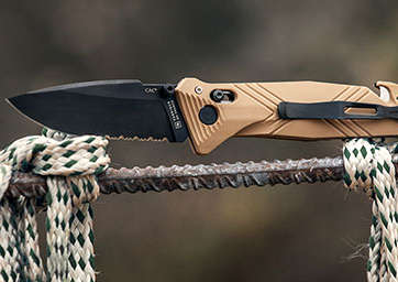 COUTEAU CAC VENGEUR 4 FONCTIONS LAME 85MM, MANCHE PA6 CLIP REVERSIBLE