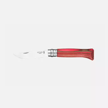 COUTEAU OPINEL N°08 BOULEAU LAMELLE ROUGE
