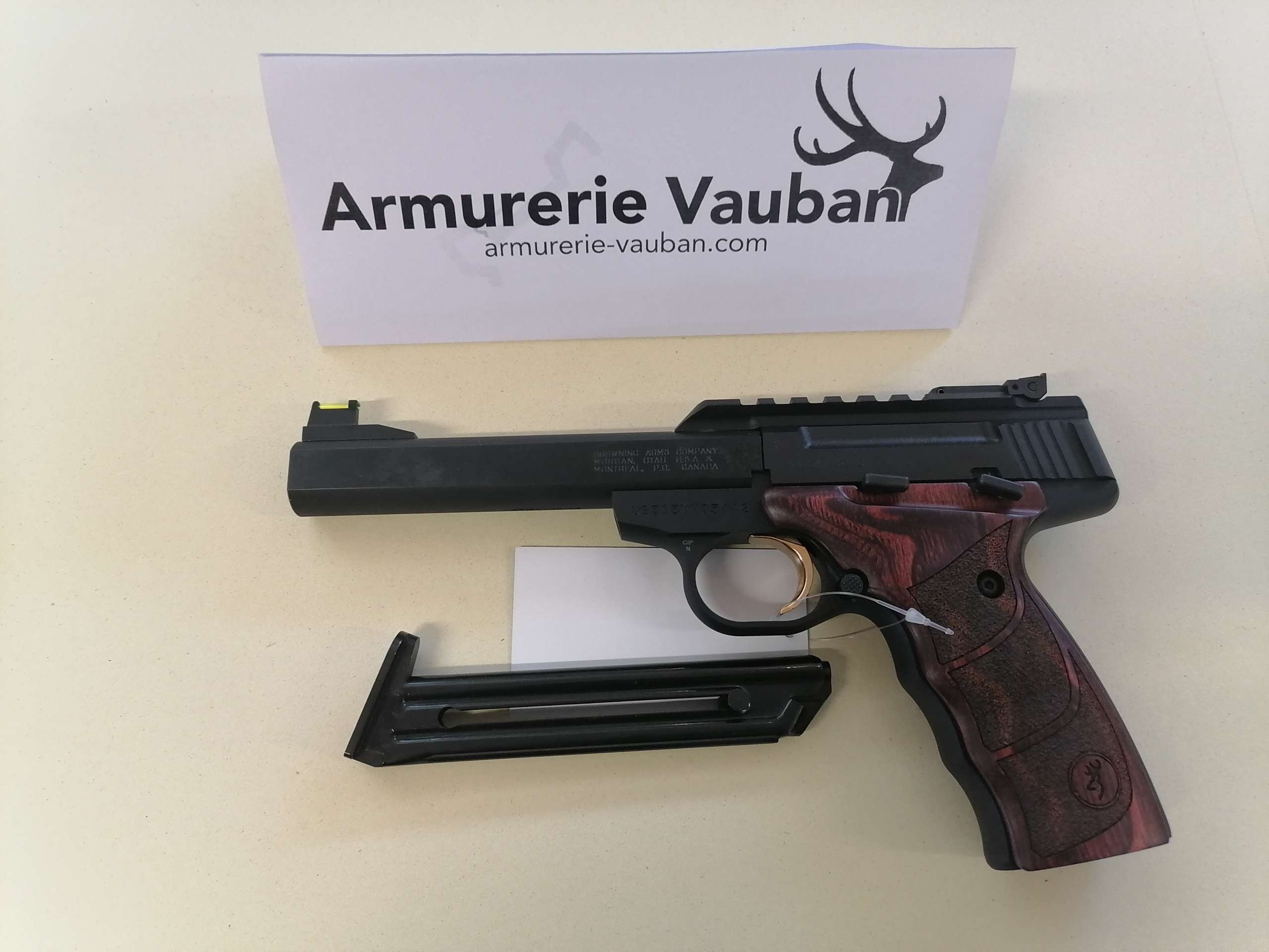 PISTOLET BROWNING BUCK MARK PLUS ROSEWOOD 22 LR – Image 2