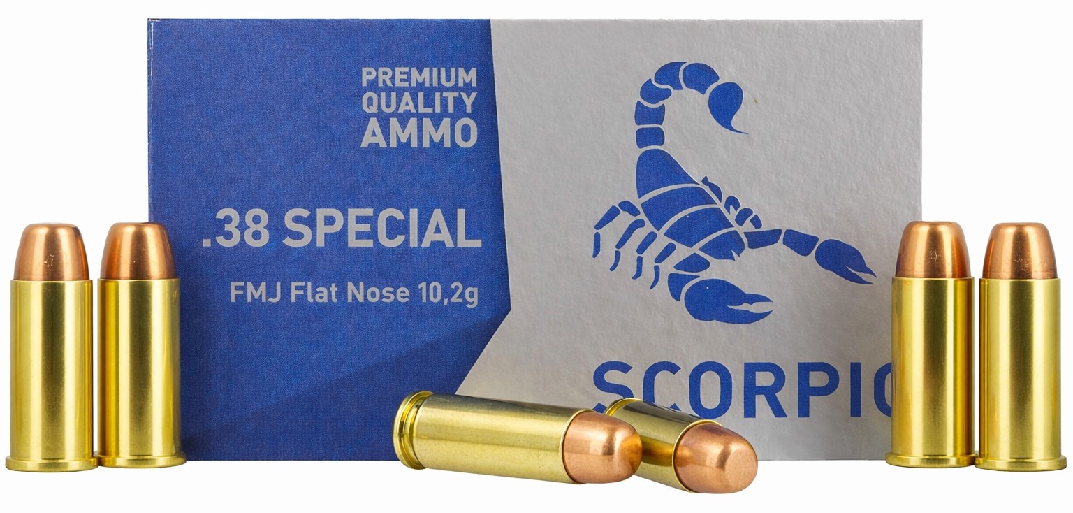 MUNITIONS STV CALIBRE 38 SP FMJ 158 GRS, ROUND NOSE BOITE DE 50